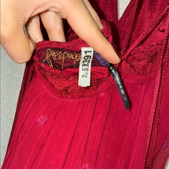 Free People Strappy Burgundy Dress - Picture 11 of 13